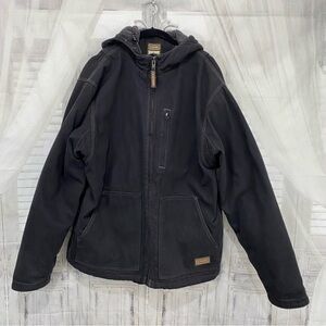 Schmidt Size Large Black Workwear Sherpa Lined Heavy Zipped Jacket Coat Work